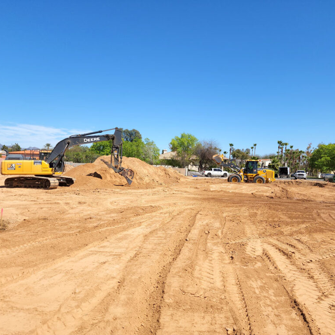 Engineered house building pad construction and site work